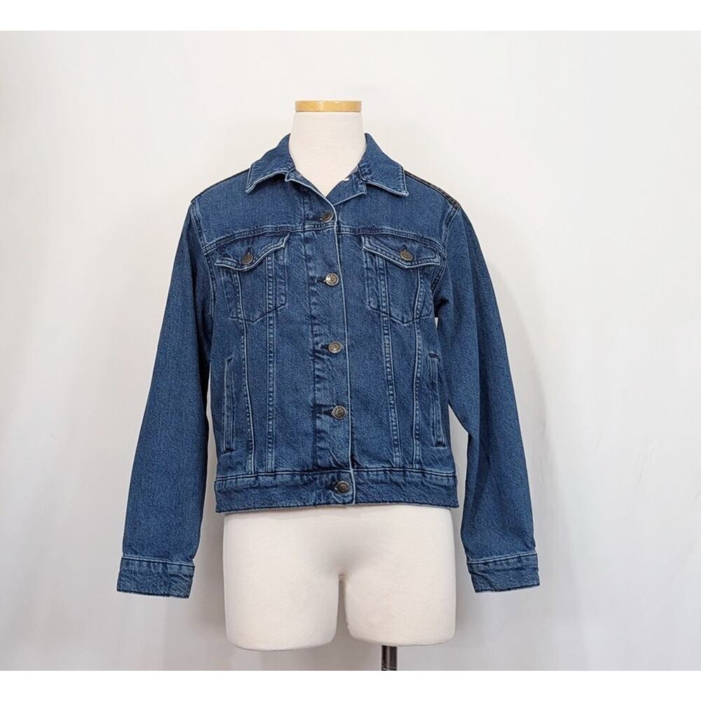 Rails Jean Denim Jacket Blue Black Trucker Women's Size S